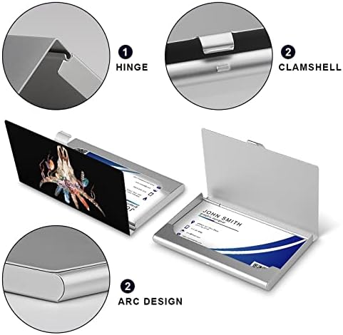Aquarela Tribo Bull Skull Business Id Card Titular Silm Case Profissional Metal Nome Card Pocket Pocket