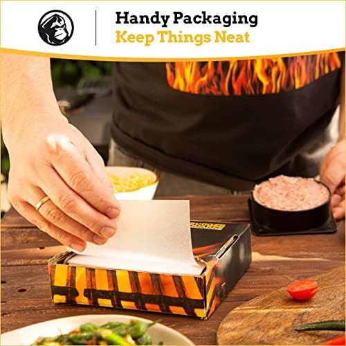 Mountain Grillers Non Stick Hamburger Patty Papers - 1000 quadrados ideais para um pacote de prensa de hambúrguer com grades