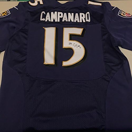 Michael Campanaro assinou a autêntica Nike na camisa de campo de Baltimore Ravens - camisas autografadas da NFL