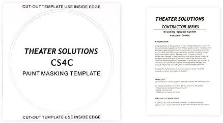 Soluções de teatro CS4C no teto Surround Sound Home Theater Empreiteiro, branco, 4 polegadas