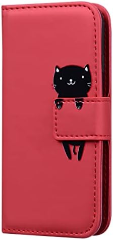 Caixa da carteira XYX para o Google Pixel 6A, Animal PU Leather Folio Magnetic Kickstand Card Slots para Pixel 6A, Red