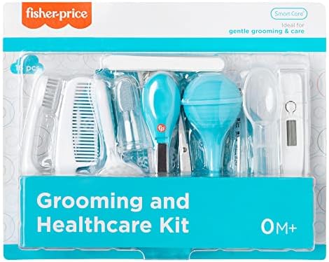 Smart Care Fisher-Price de 16 peças Baby Helfing & Healthcare Kit, Recém-nascido Essentials, Conjunto de presentes