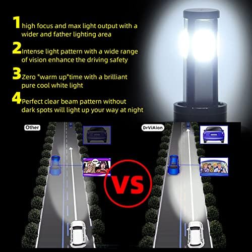 Visvic Fit for Chevy Silverado 1500 2500 3500 HD Kit de lâmpadas de farol de LED 4 e lados, feixe alto 9005/HB3