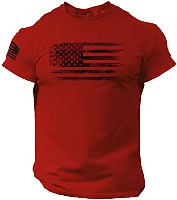 Camisetas patrióticas ubst para homens, 4 de julho de bandeira americana slim fit tee camise