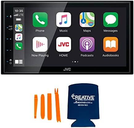 JVC KW-M56BT Receptor de mídia digital 6.8 Painel de toque compatível com Apple CarPlay & Android Auto com Pac Swi-CP5 Interface do
