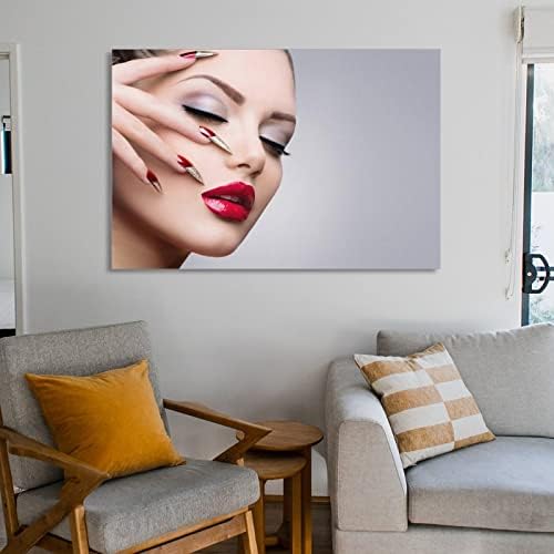 Modern Fashion Art MakeUp Salon Salão de beleza Poster Canvas Posters de pintura e impressões de arte de parede para