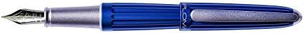 Caneta -tinteiro azul diplomata com ponta extra fina, azul