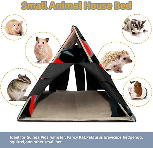 Camuflagem, Hamster House Habitat Bed for Pequen Animal Hamster Gerbils Gerbils Cipmunks Squirrels Hedgehogs Decoração de habitat