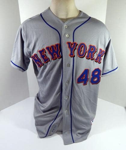 2011 New York Mets Pat Misch 48 Jogo emitido Grey Jersey 46 DP44287 - Jerseys MLB usada para jogo MLB