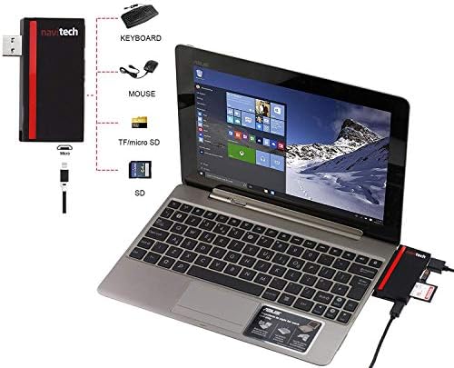 Navitech 2 em 1 laptop/tablet USB 3.0/2.0 Adaptador de cubo/entrada micro USB com o leitor de cartão SD/micro SD compatível com o ASUS ZenBook UX533FD-A8067T 15,6 polegadas