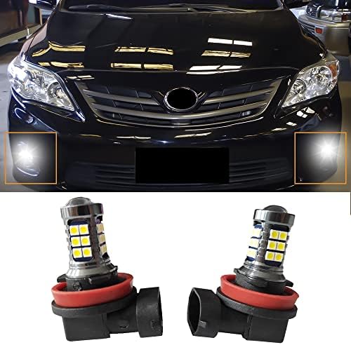 Lâmpadas de neblina de nevoeiro led no7ruban H16 ajustadas para Toyota Corolla 4Runner Yaris Tundra RAV4 2014-2017, lâmpada LED de alta potência 3030 SMD