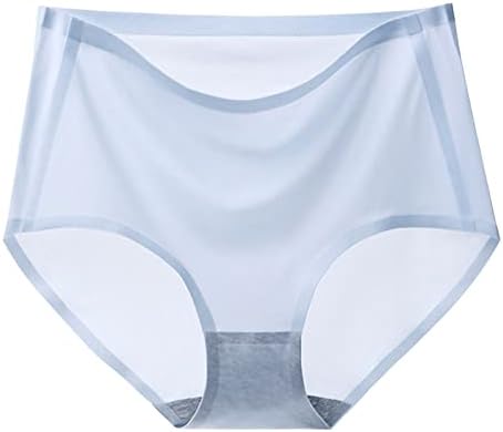 Calcinha de seda de gelo oplxuo, mulheres mesch malha ultrafina de roupas íntimas respiráveis ​​da cintura alta biquíni breve Super