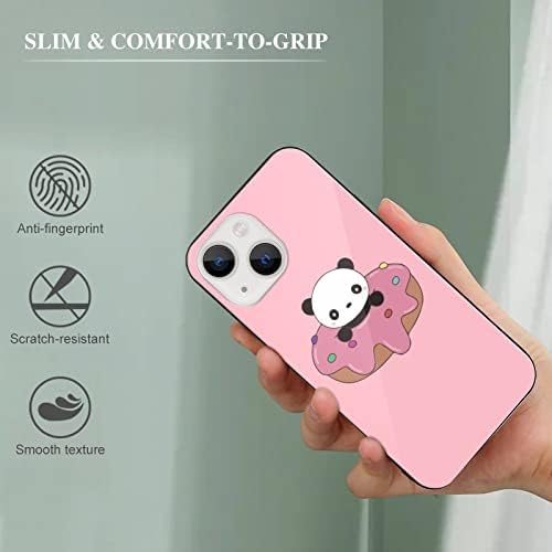 Donuts fofos e panda celular estojo de proteção TPU Glass Anti-Shatter Telefone para iPhone 13 mini