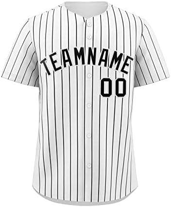 Homens personalizados Mulheres Junta juvenil Jersey Pinstripe Hip Hop Camisetas Número de nome costurado personalizado