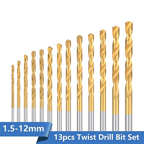Pikis Twist Drill Bit Bit Bit 1,5-12mm Bit de perfuração para ferramentas de madeira de madeira de metal ferramentas de perfuração 13pcs