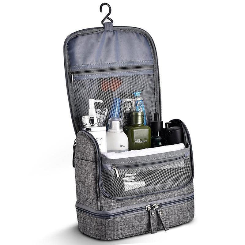 Bolsa de higiene pessoal Bolsa de higiene pessoal para homens grandes bolsas de viagem à prova d'água Kit de higieness portátil Saco de maquiagem compacta com cinta de gancho para cosméticos Kit de barbear Câmera do chuveiro Domer