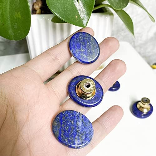 uulu 5pcs lapis naturais lazuli botões armário de pedra armário armário puxa as gavetas lazuli alças para móveis hardware de hardware