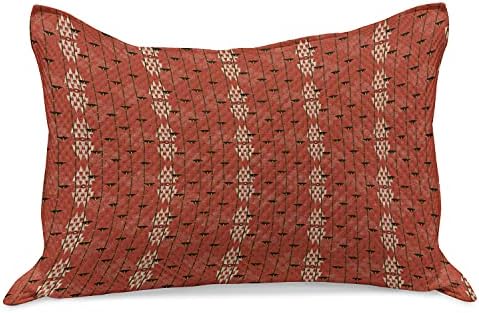 Cobertura de travesseira de malha tribal lunarável, elementos geométricos de estilo boêmio com espirais rápidas,