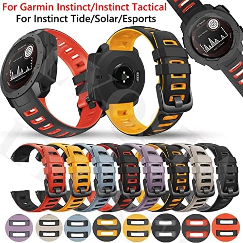 Tiras czke para garmin instintit watchbands esportes silicone substituição de pulseira de pulseira instinto/esports/maré/solar/relógio