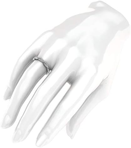 Sterling Silver 2,5 mm Petite Twisted Vine Moissanite ou anel de casamento simulado de anel de diamante