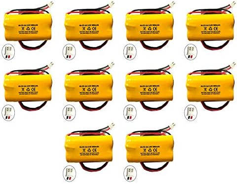 Bateria Substituição de saída Luz de emergência Nicad Unitech 6200RP 3.6V 900mAh Lowes OSA230 LOWES 253799 Unitech AA900mAH
