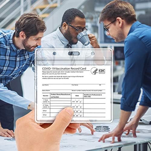 Protetor de cartão de vacinação de 3pack CDC, registro de imunização de 4 x 3 polegadas, suporte para cartão de vacinação,