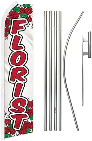 Florist Swooper Publisation Bandition & Pole Kit - Perfeito para floristas, lojas de flores, planejadores de casamento,