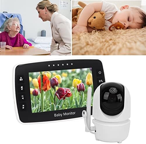 Jectse Baby Monitor, Video Monitor de bebê Monitor de câmera de bebê com sensor de temperatura, canção de ninar, áudio bidirecional,