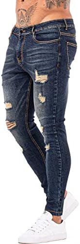Jeans magros de gingtto jeans esticados jeans elegantes para homens