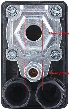 Válvula de controle de pressão do compressor de ar de orifício único Walfront G1/4 0,5-1.2MPA 220V, chave de pressão
