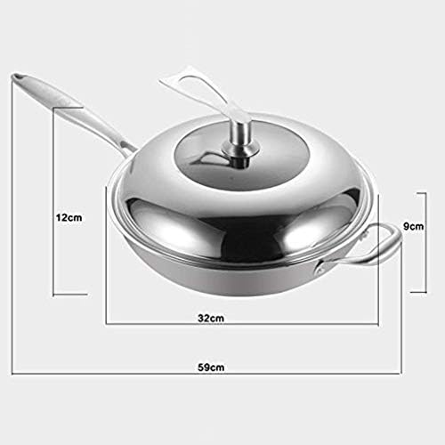 Zldgyg wok - panela de cobre, mini panela refogue com tampa - cozinha para sopa, ensopado, molho, macarrão e reaquecimento,