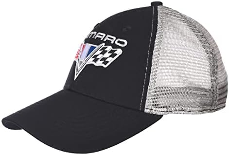 JH Design Group Chevy Camaro V-Flags Cap de logotipo Black & Gray Hat Black & Gray