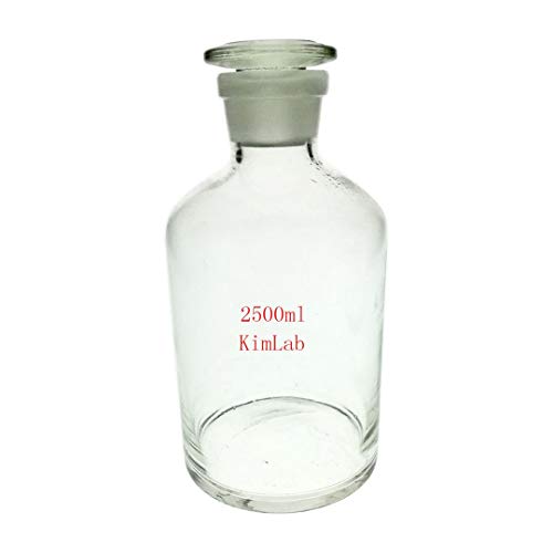 Kimlab 60 ml de boca estreita garrafa de reagente de vidro transparente
