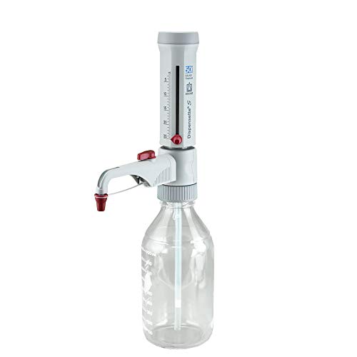 BrandTech 4600161 Dispensta do dispensador de garrafa de garrafão analógico com válvula de recirculação, capacidade de 5 ml-50 ml