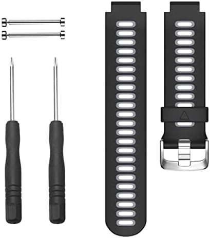Vevel 22mm Silicone Watch Band Strap for Garmin Forerunner 220 230 235 620 630 735xt GPS Sports Watch Strap com alfinetes e ferramentas