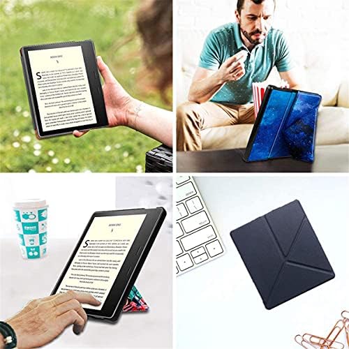Case de origami todo -poderoso para Kindle Oasis - Tampa da dobra de faixa transversal Slim com despertar/sono automático,