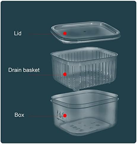 Recipientes de armazenamento de alimentos Rumtut - Caixa de embalagem de camada dupla plástica Selando recipientes frescos