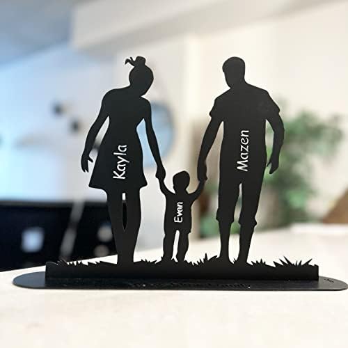 Presentes para ele, presentes para casais, presentes de casamento, presentes personalizados com nomes e presentes personalizados. Várias opções disponíveis para que pais e filhos sejam incluídos. Decoração de casa de aço personalizável,