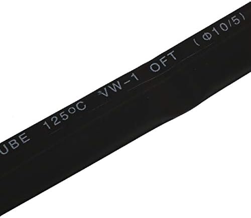 Novo Lon0167 10mm DIA em destaque 3: 1 Proporção Aqueça a eficácia confiável de eficácia de tubo de tubo de fios de cabo de manga de cabo 3,7m de comprimento preto