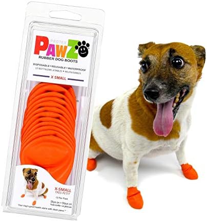 Botas de cachorro Pawz x-small | 24 botas laranja e preto
