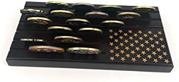 American Flag 6 Row Challenge Display Coin Stand Caso Militar Coin Holder Display