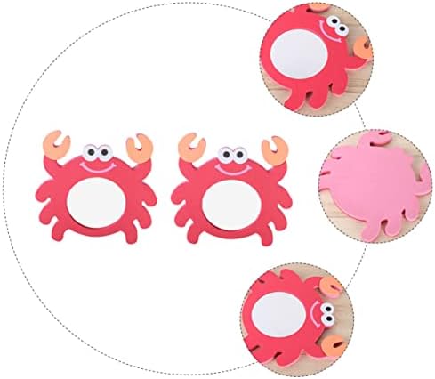 Toyandona 2pcs Eva Poppets espelhos de desenho animado para crianças brinquedos para crianças para bebê brinquedo eva vermelho tomando banho de chuveiro garoto chuveiro Toy Bathing Small caranguejo para bebês brinquedos