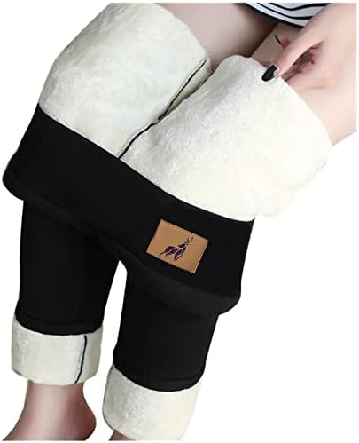 Legas alinhadas de lã NiceOne para mulheres calças de inverno macias de inverno espesso Leggings macios de treino