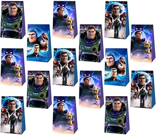 Hongshengfu 12 PCs Toy Story Party Supplies Paper Gift Sacts Favors Favors Buzz Buzz LightYear Tema Birthday Party Decorations Sacos