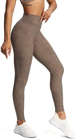 Leggings de treino de cintura alta aoxjox para mulheres controle de barriga amanteigada de ioga macia Metamorph Deep V calças