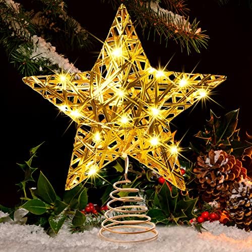 2 Pacote de pacote de Natal Tree Star Topper 3d Star Tree Tree Ornaments