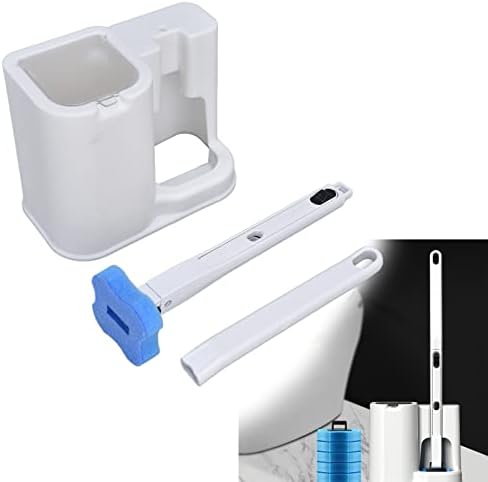Escova de vaso sanitário, espaço de limpeza de banheiro economia de espaço portátil simples com 5pcs Refil Head for Kitchen para casa para o banheiro