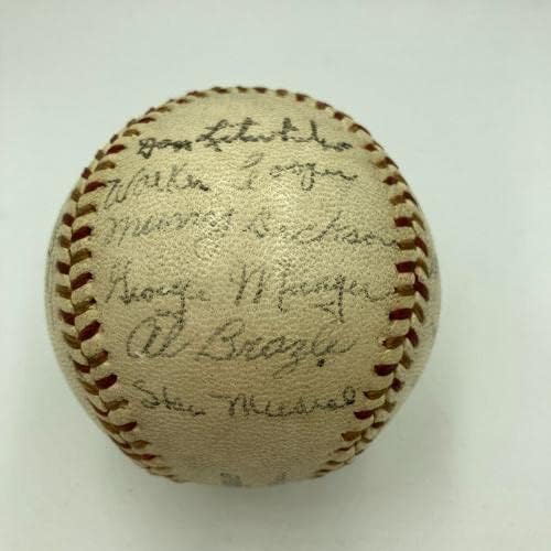 1943 A equipe do St. Louis Cardinals assinou o DNA da National League Baseball DNA - Bolalls autografados