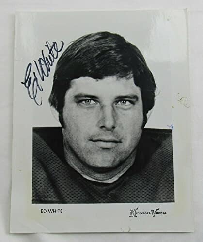 Ed White Signed Autograph 8x10 Foto I - fotos autografadas da NFL