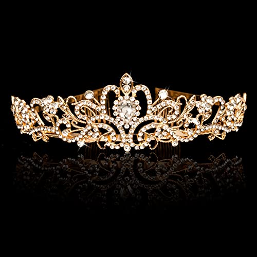 Princess Crown for Women, Crystal Queen Tiaras for Girls Bridal Hair Acessórios Presentes para Prom do Casamento de Aniversário, Partido